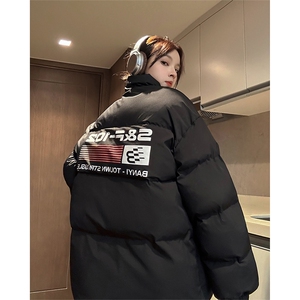 DT2201-TP7098 多色可选 冬季潮牌立领保暖棉衣女印花外套图片