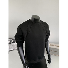 WY805-尺码M-3XL-特P26-美式解构拼接长袖打底衫宽松休闲上衣，男装T恤，星座1811B