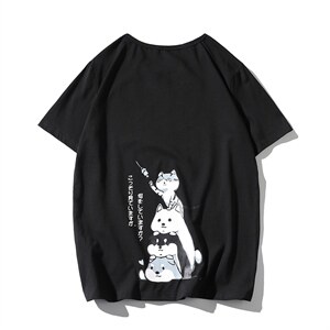 2021夏季新日系大码男网格风卡通印花T恤短袖T1005-P25图案已注册图片