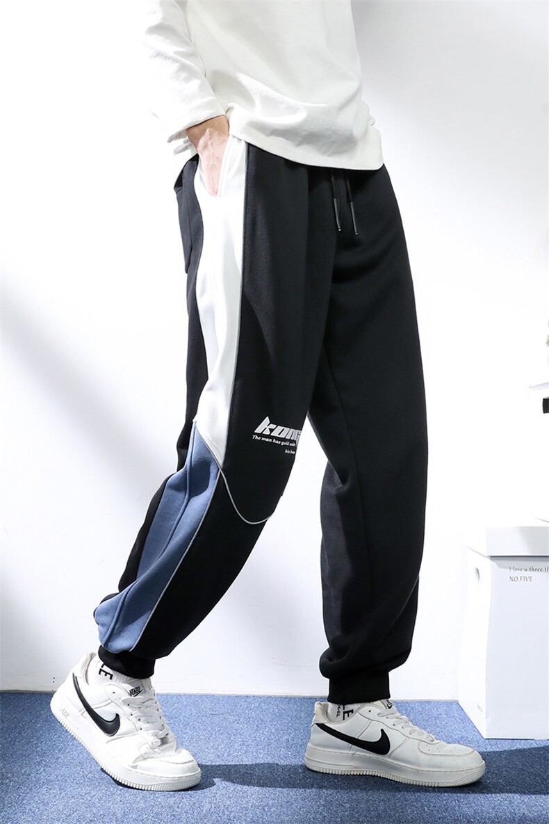 7XL-M港风2023春夏新款休闲卫裤男学生束脚裤运动裤加肥加大码，男装休闲裤，钱塘717(原712)
