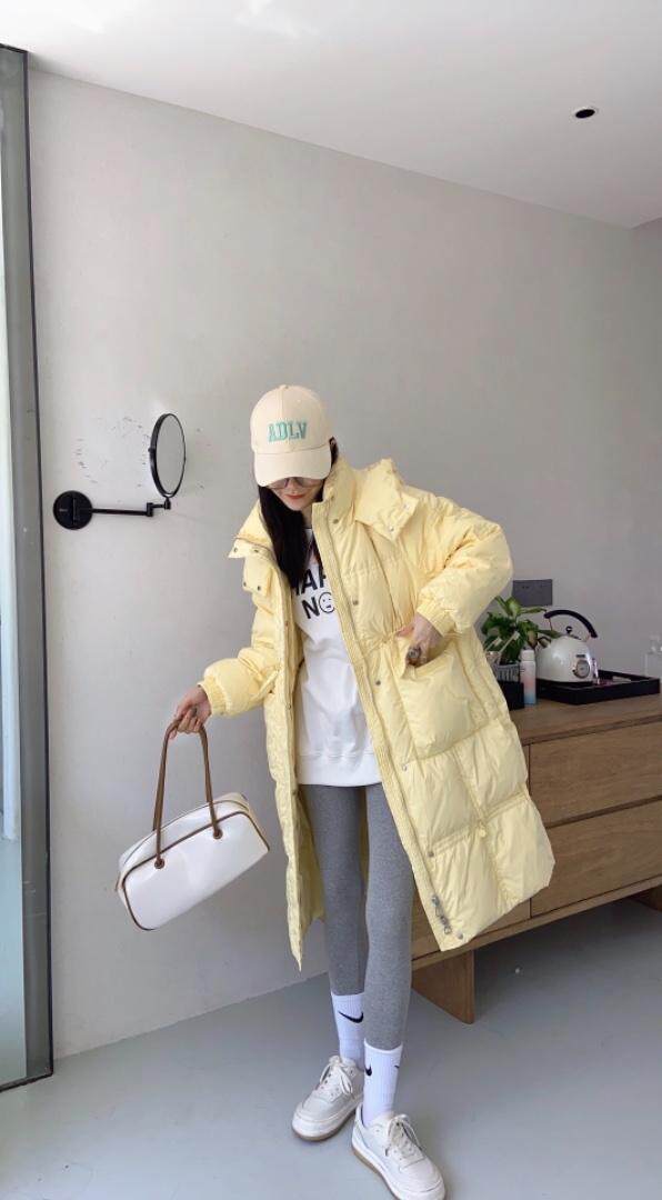 你别走～糖果色系长款收腰气质羽绒服，女装羽绒服，你别走