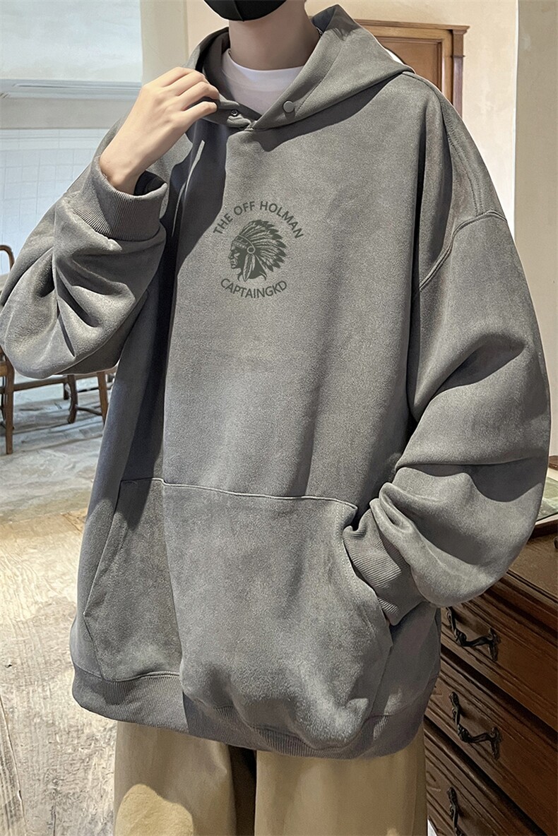 量大优可提供视频麂皮绒卫衣连帽HD019-1-LPWY4225-P40,男装卫衣,电商019-1