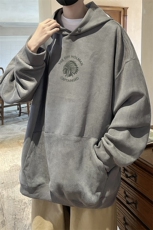 量大优可提供视频麂皮绒卫衣连帽HD019-1-LPWY4225-P40，男装卫衣，电商019-1