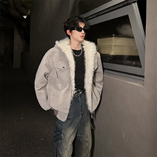 405A美式高街大毛领短款棉衣座山雕棉服MY25805-特批120控198，男装棉衣，星座405A