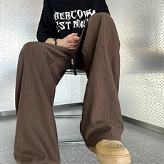夏季薄复古休闲裤男直筒垂感潮牌百搭痞帅日系宽松裤子K0942-P33，男装休闲裤，星座308B-2