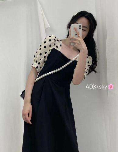 夏款波点袖韩版连衣裙，女装连衣裙，奥帝秀