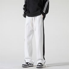 有大货高品质垂感西裤高街小众美式西裤男拉链拼色裤子K2306-P60，男装西裤，电商A062