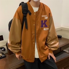 2023港风文艺长袖夹克男春秋宽松潮流棒球服，男装夹克，星座716-4