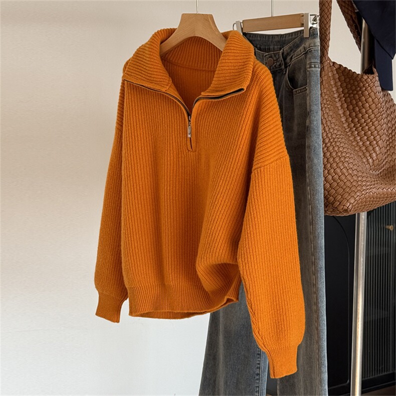 2025年秋季时尚百搭通勤简约休闲套头羊毛衫，女装羊毛衫，锦弘羊绒