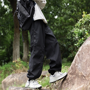 美式潮休闲直筒裤阔腿裤夏季设计感小众速干长裤男士 K7277-P35图片