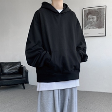 春秋季cleanfit男生短款卫衣美式重磅连帽大帽衫廓形外套潮WY004，女装短外套，电商B312