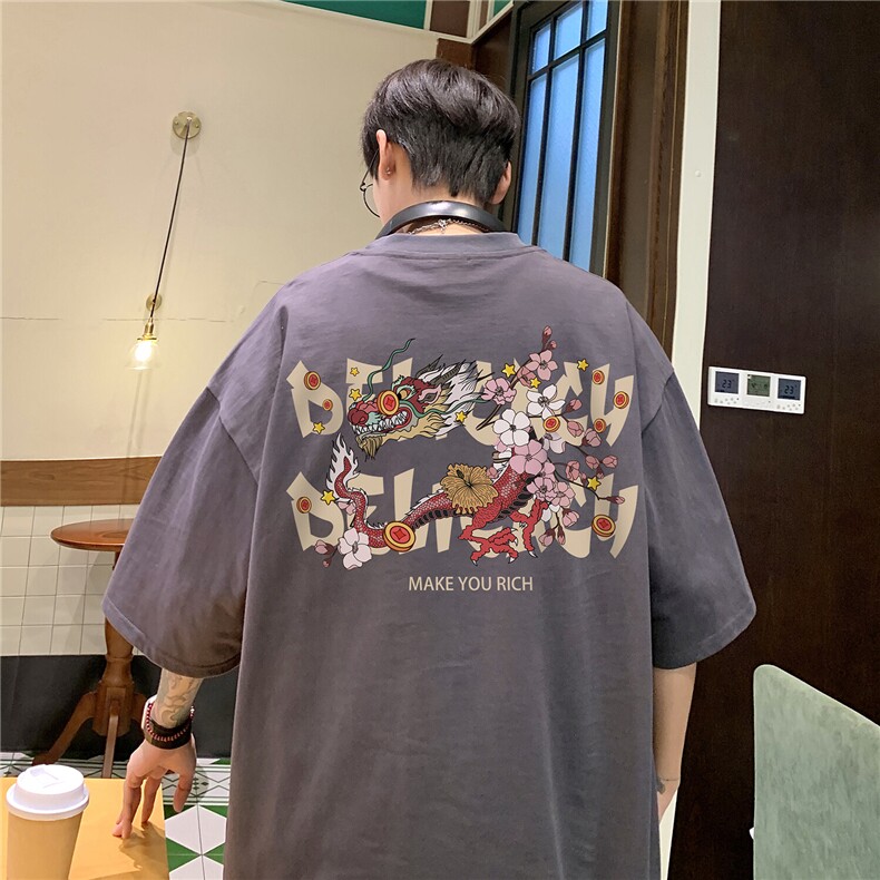 重磅240克精梳双纱精密赛格纺T恤纯棉印花短袖男T6306特P19,男装T恤,星座610B-1