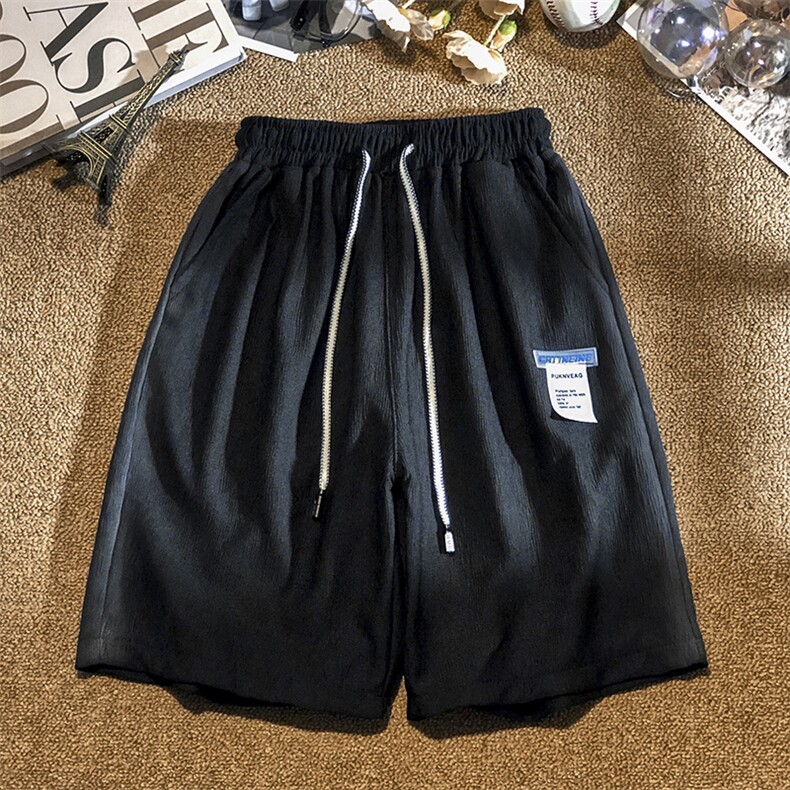 夏季韩版潮流五分裤外穿白色抽绳宽松休闲运动短裤男生K3525-P28,男装休闲裤,星座512-3