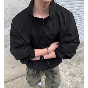 迷彩尼龙防晒衣外套男夏季薄款速干防晒夹克D428黑白P55 迷彩P65图片
