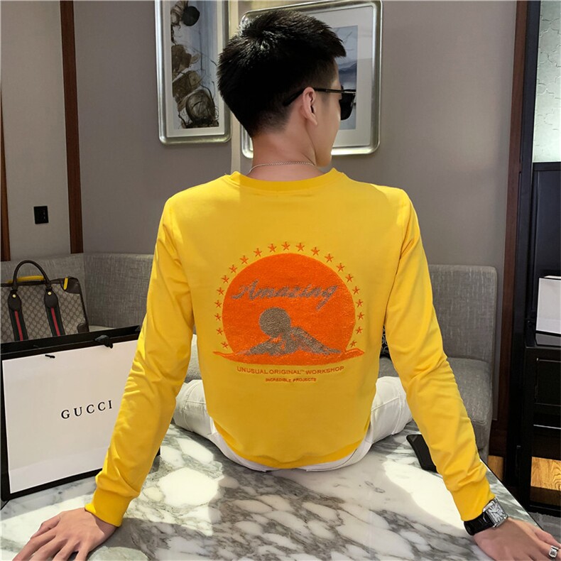 WY6097/P58控78秋社会小伙痞帅宽松韩版百搭套头休闲打底卫衣男,男装卫衣,星座102A（原电商D309-1）