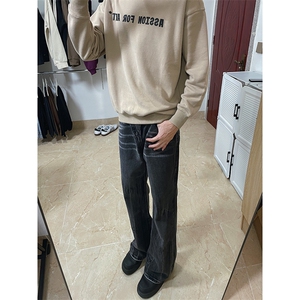 B221 美式ins高街暗黑重工艺宽松微喇牛仔裤 LK23128-P60 控78图片