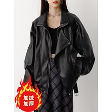 高级感加绒皮衣外套痞帅街头机车服韩PU皮夹克衫Y1027-P108网图，男装夹克，电商B245