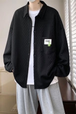 衬衫男秋季新款港风宽松大码提花长袖衬衣CS027-P45，男装衬衫，星座214-3