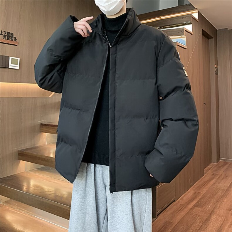 青少年拉链常规款男士棉服加厚保暖外套常规日常标准立领长袖,男装棉衣,星座1013