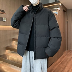 青少年拉链常规款男士棉服加厚保暖外套常规日常标准立领长袖，男装棉衣，星座1013