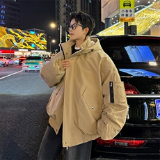棉服男冬季新款港风宽松连帽棉衣MF9006-P90，男装棉衣，星座214-3