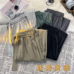 夏季薄款冰丝5.0轻薄凉爽休闲舒适休闲裤束脚裤 6016特批31图片
