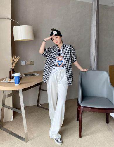 秋装新款格子衬衣两件套，其它，沐·沐