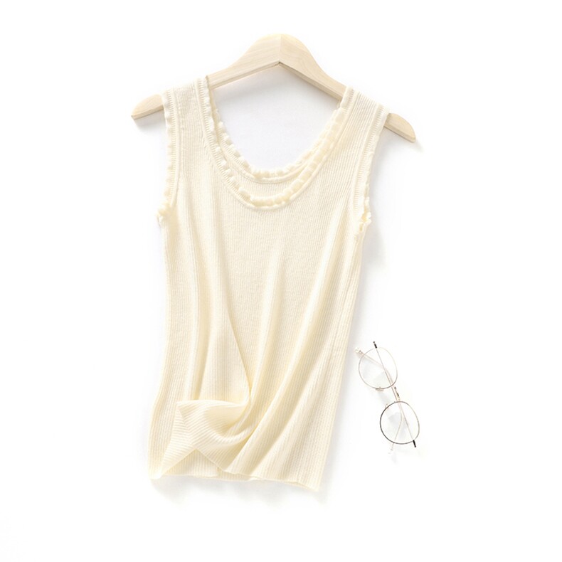 夏季新款气质优雅时尚百搭女士U领吊带，女装背心吊带，北娇羊绒