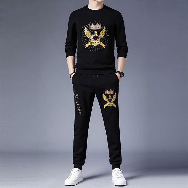 SXL9973秋季2023年新款男士长袖长裤修身休闲时尚卫衣套装P160图片