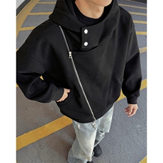 美式双拉链开衫卫衣男春季连帽外套潮牌街头运动帽衫WJK1041，女装短外套，星座208-5