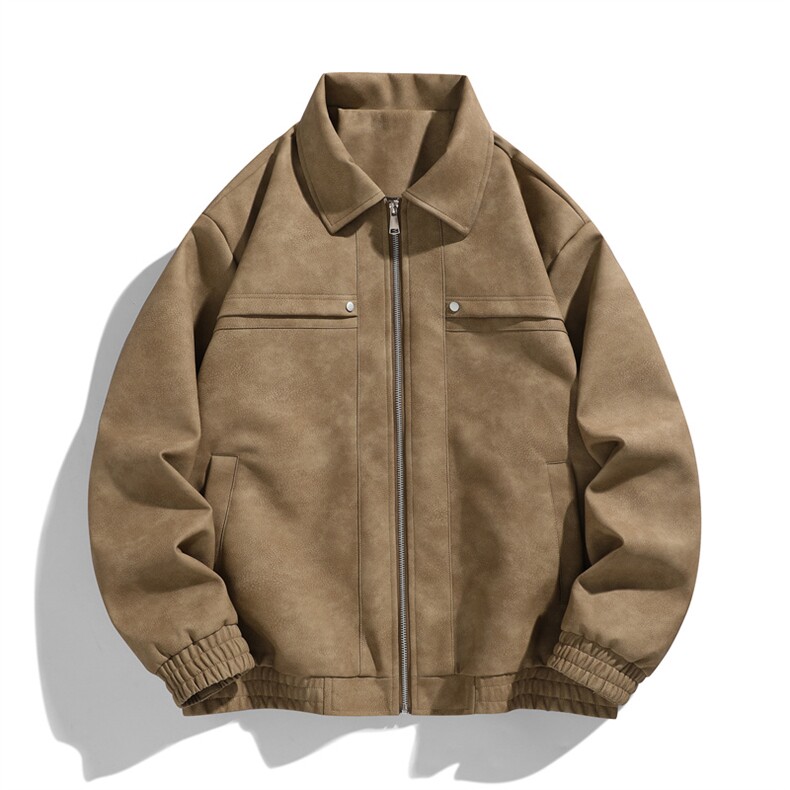 潮流皮衣外套男春秋季复古百搭拉链宽松机车服pu皮夹克潮JK2591,男装夹克,星座301B-1