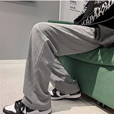 8059特批45夏季薄款透气耐磨男直筒长裤麻休闲宽松垂感阔腿裤，男装休闲裤，电商A178