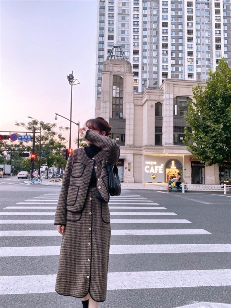 羊毛小香套装，女装职业装，驿谷