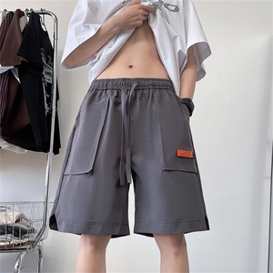 K135/P35夏季新款漫天星工装短裤男宽松大码多口袋中裤五分裤子图片