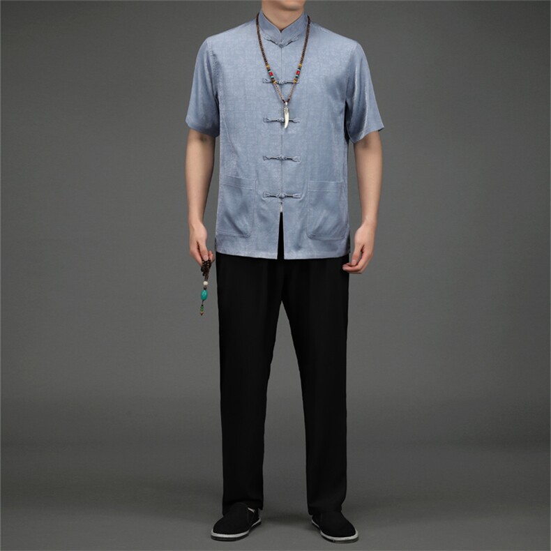 BETZ2205钱塘2020-2风唐装中老年男装中老年套装P110，男装中老年男装，钱塘207-2