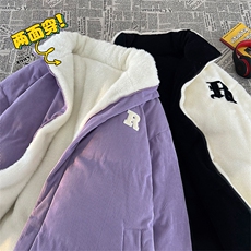 冬季大码棉衣羊羔毛加厚保暖两面穿男女立领棉衣外套MY9075-P85，男装棉衣，电商A128