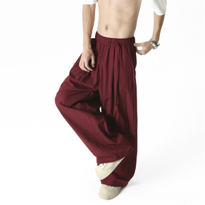 26新款垂感懒惰风山本裤冰丝宽松情侣拖地阔腿裤504-K242-特P28图片