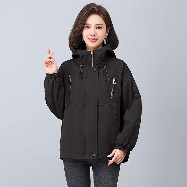 2023年冬季时尚潮流休闲加绒加厚派克服,女装派克服,独衣靓