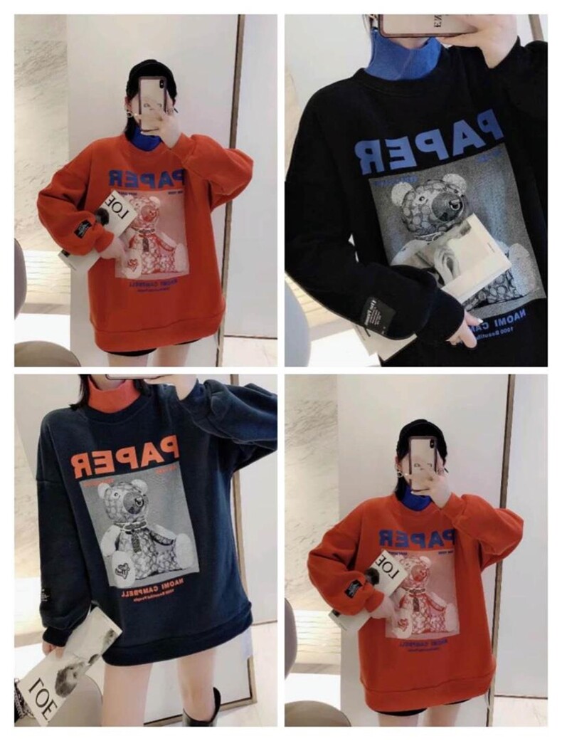 秋冬加绒加厚卫衣，女装卫衣/绒衫，依露奇