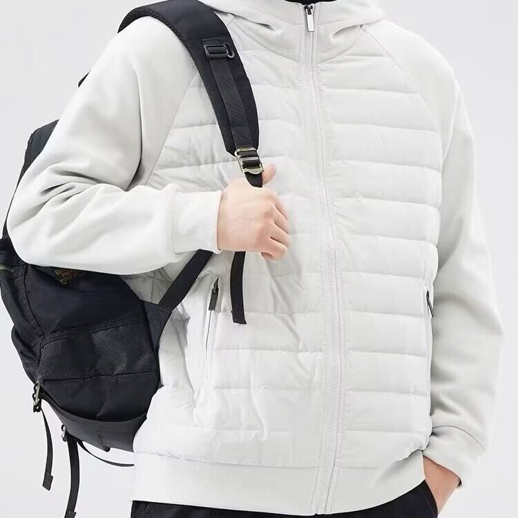 轻薄棉衣棉服男秋冬季加厚连帽拼接开衫夹克外套男士宽松休闲棉袄图片