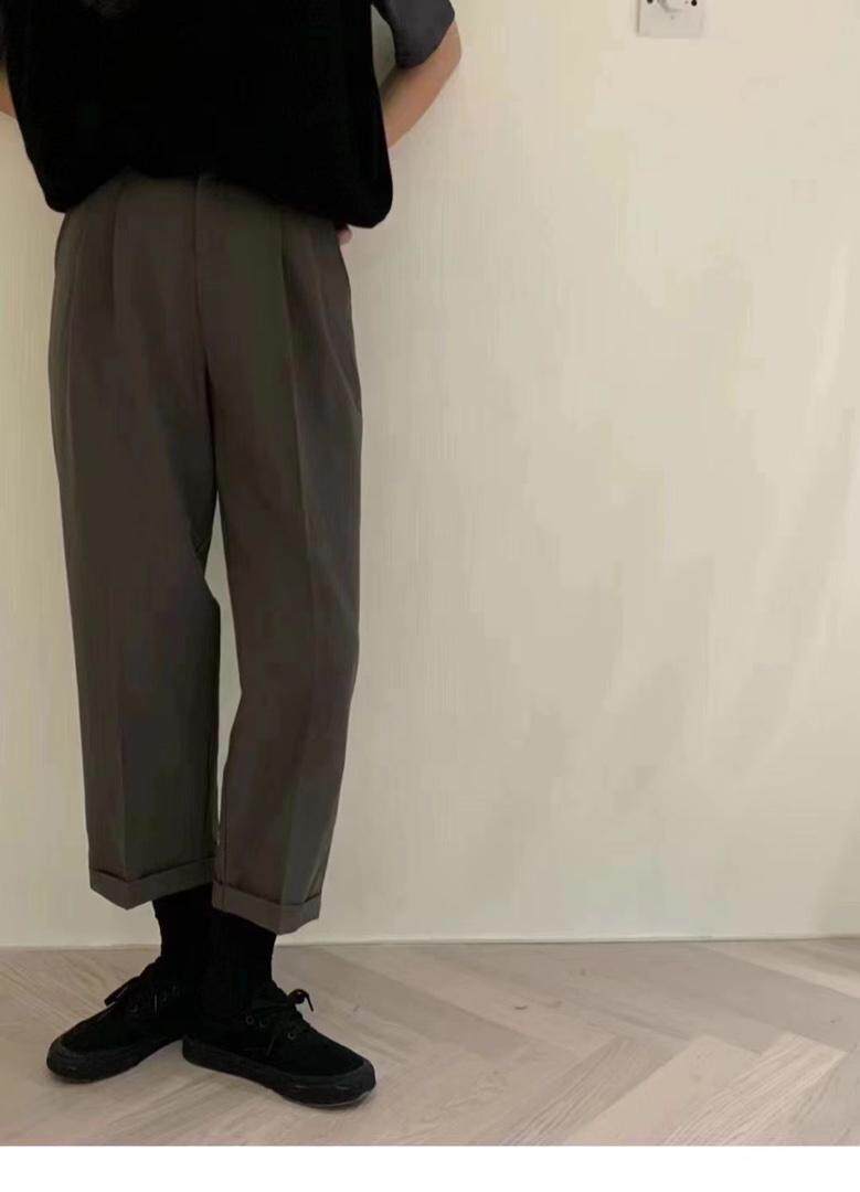 SW/2021秋冬新品阔腿收口西裤，其它，雨木其