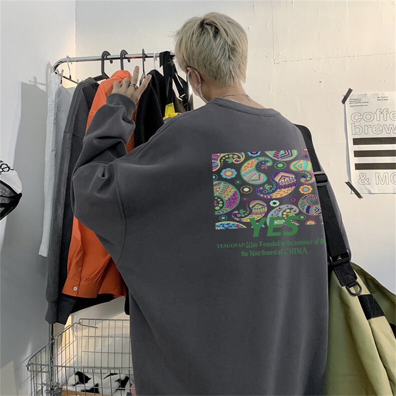 特P25控48秋冬新款男士圆领卫衣宽松休闲日常百搭上衣WQ2424,男装卫衣,电商B370