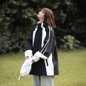 815A-MJ78362-65特秋冬装新款拼接登山服三防冲锋衣外套夹克图片