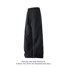 大秋冬加厚弯刀裤男港风机能工装裤宽松直筒休闲裤K10309-P35，男装工装外套，电商A099