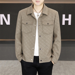 春季夹克男高品质翻领外套型男商务休闲百搭青年外套男S2603-P88图片