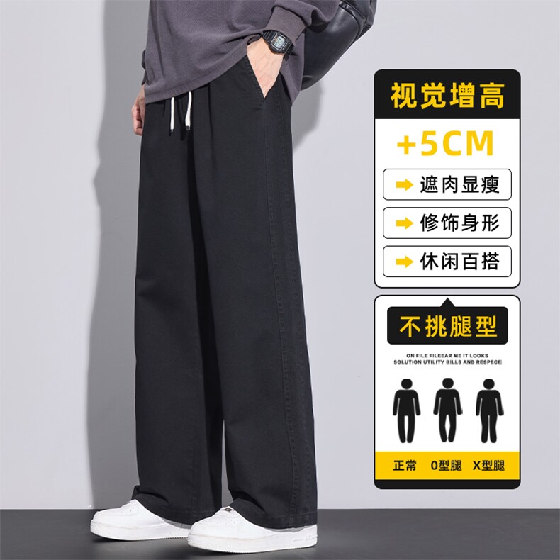 纯棉工装休闲裤男士秋季潮牌直筒宽松美式高街阔腿长裤Z2510-P50,男装工装外套,星座509