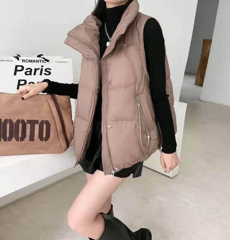 羽绒马甲90白鸭绒，女装马甲，仟姿魅力