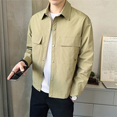 2025秋季店主风新款简约休闲翻领夹克高品质外套男潮JK160-P95，男装夹克，电商A413
