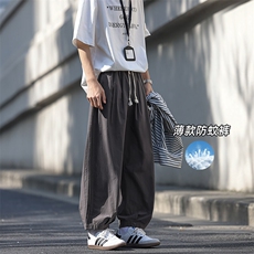 复古格调薄款街头休闲百搭裤子宽松舒适垂感慵懒裤K199TP45控75，男装休闲裤，电商A102B