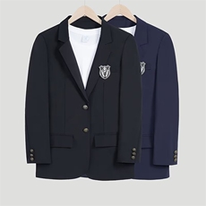2025秋新款休闲西装男套装学院风制服男西服三件套班服W6659-P108，男装西服，星座412-1